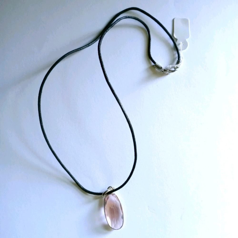 Rose rare gemstone, neckace